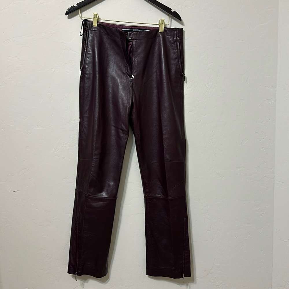 Escada Sport Wine Leather Pant